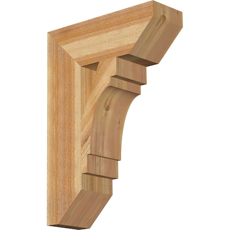 Ekena Millwork Merced Slat Rough Sawn Bracket, Western Red Cedar, 6"W x 18"D x 26"H BKT06X18X26MRC06RWR